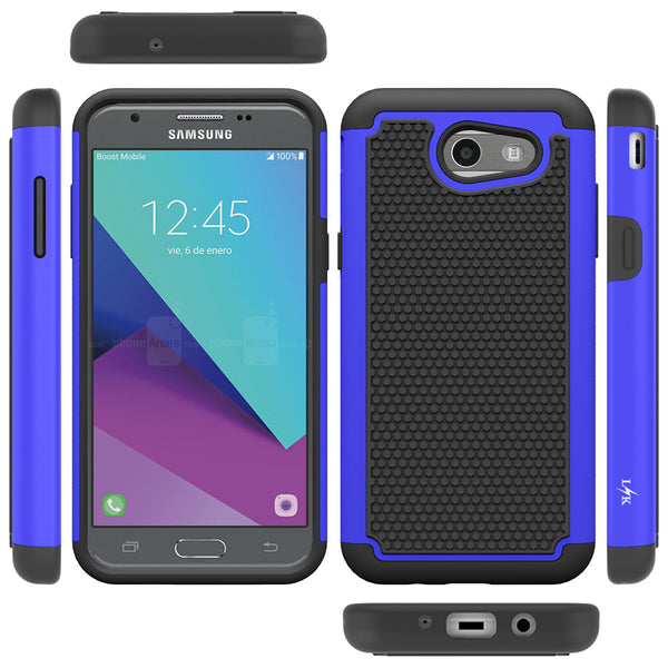 Samsung Galaxy J3 Emerge / J3 2017 / J3 Prime / J3 Mission / J3 Eclipse / J3 Luna Pro / Sol 2 / Amp Prime 2 / Express Prime 2 Case, LK Hybrid Armor Defender Protective Case Cover
