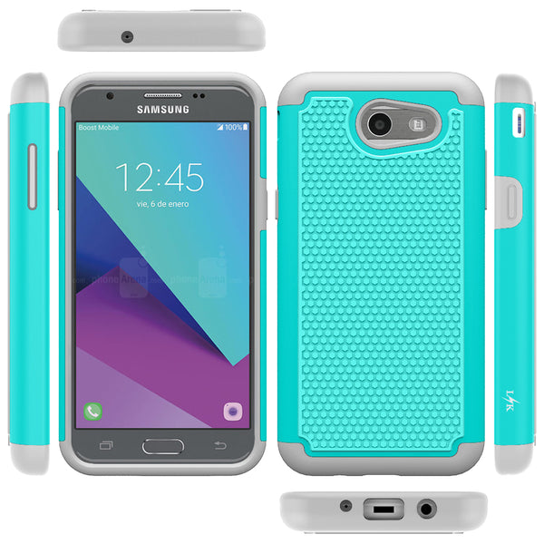 Samsung Galaxy J3 Emerge / J3 2017 / J3 Prime / J3 Mission / J3 Eclipse / J3 Luna Pro / Sol 2 / Amp Prime 2 / Express Prime 2 Case, LK Hybrid Armor Defender Protective Case Cover