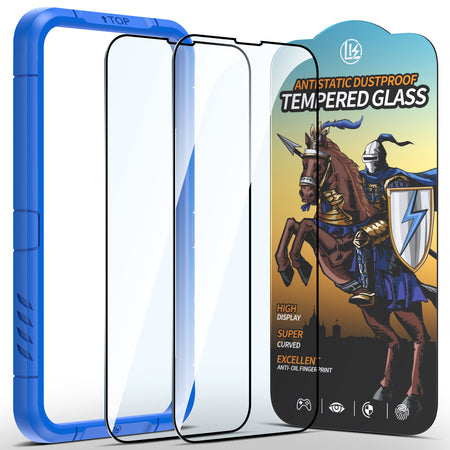 [3 PACK] LK for iPhone XS Max Screen Protector, [Tempered Glass][Case Friendly] DoubleDefence Technology [Alignment Frame Easy Installation] with Lifetime Replacement Warranty