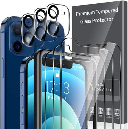 LK 2 Pack iPhone 13 Pro Max Screen Protector, Gen 2.0 Tempered Glass Screen Protector for 13 Pro Max 5G, Military-Grade Shatterproof Material, Eyecare, Ultra Touch Sensitive, Alignment Frame, 6.7-inch