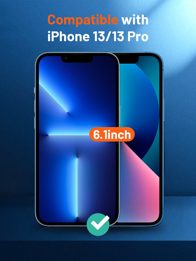 [3Pack] LK Screen Protector Compatible with iPhone 13 and iPhone 13 Pro 6.1-Inch, HD Tempered Glass Film
