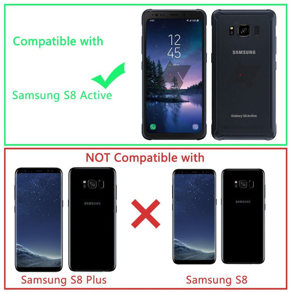 Galaxy S8 Active Case, LK [Carbon Fiber] Shock Absorption Hybrid Armor Defender Protective Case Cover for Samsung Galaxy S8 Active