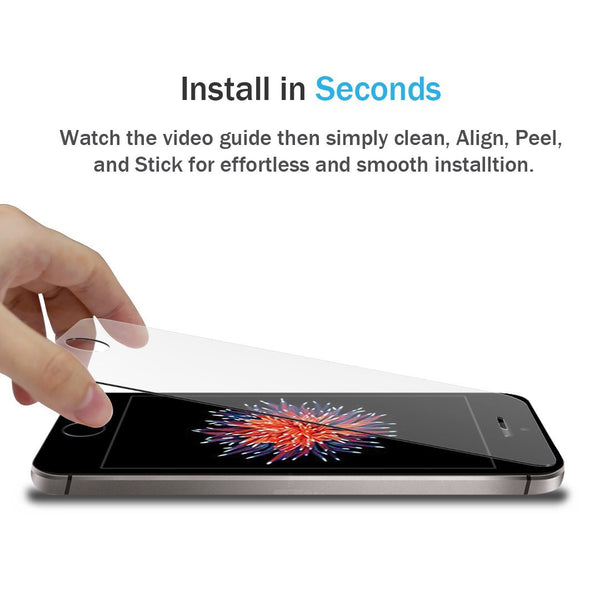 iPhone 5 / 5S / SE / 5C Screen Protector (4-Pack)  [Tempered Glass] with Lifetime Replacement Warranty