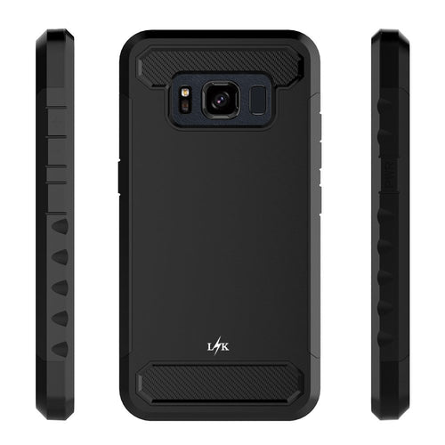 Galaxy S8 Active Case, LK [Carbon Fiber] Shock Absorption Hybrid Armor Defender Protective Case Cover for Samsung Galaxy S8 Active
