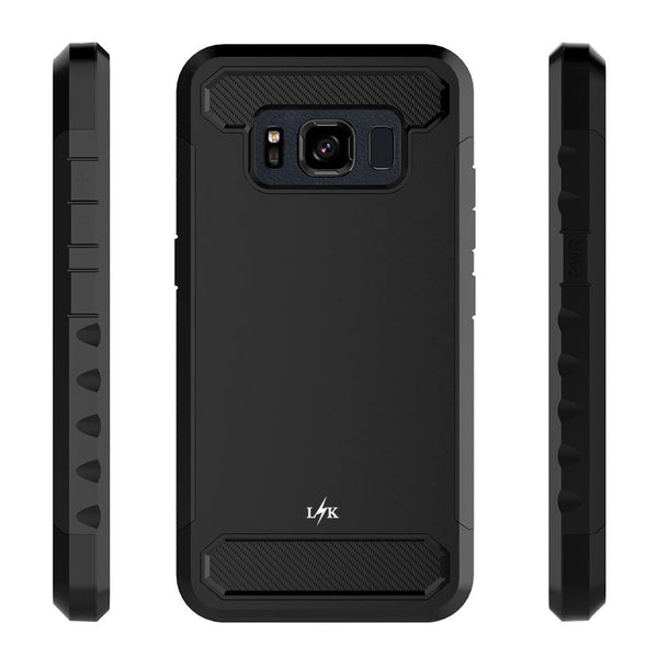 Galaxy S8 Active Case, LK [Carbon Fiber] Shock Absorption Hybrid Armor Defender Protective Case Cover for Samsung Galaxy S8 Active