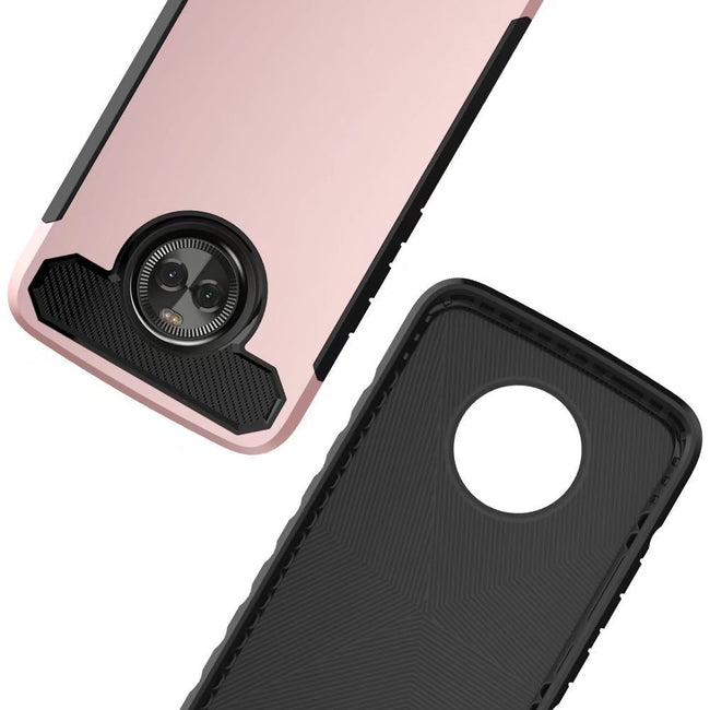 Moto X4 Case, LK [Carbon Fiber] Shock Absorption Hybrid Armor Defender Protective Case Cover for Motorola Moto X4