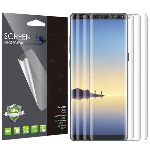 Samsung Galaxy Note 8 Screen Protector (Case Friendly),  Full Coverage PET Soft Flexible TPU film with Lifetime Replacement Warranty