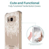 Galaxy S8 Active Case, LK Shock Absorbing White Henna Mandala Floral Lace Clear Design Printed Air Hybrid with TPU Bumper Protective Case Cover for Samsung Galaxy S8 Active