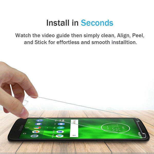 [3 Pack] LK for Motorola Moto G6 Screen Protector, [Japan Tempered Glass] 9H Hardness with Lifetime Replacement Warranty