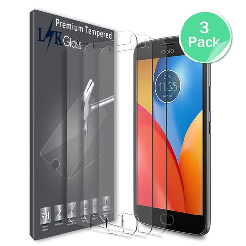 Motorola Moto E4 / Moto E (4th Generation) Screen Protector, LK [Tempered Glass] with Lifetime Replacement Warranty [NOT fit for Moto E4 Plus]