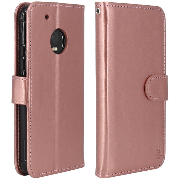Moto G5 Plus Case, LK Luxury PU Leather Wallet Flip Protective Case Cover with Card Slots and Stand for Motorola Moto G Plus (5th Generation)