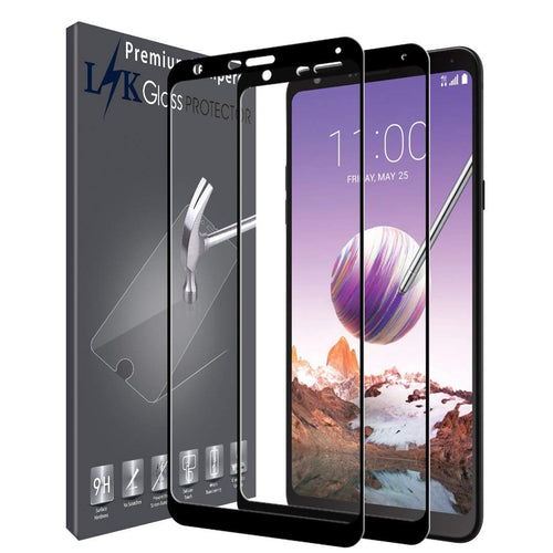 [2 Pack] LK for LG Stylo 4 Screen Protector, [Full Cover] Tempered Glass with Lifetime Replacement Warranty