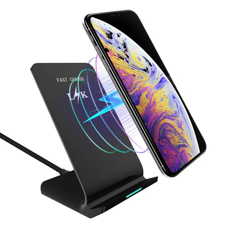 LK Wireless Charger,Upgraded 4 in 1Wireless Charger station,15W Fast Wireless Charger Stand Compatible With iPhone 13/12/11/XR/X/8 Series/iWatch 1-7/AirPods Tidy Storage