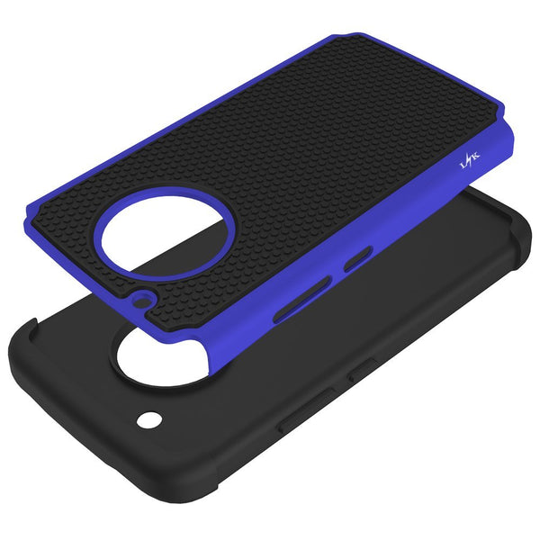 Moto G5 Plus Case, LK [Shock Absorption] Drop Protection Hybrid Armor Defender Protective Case Cover for Motorola Moto G Plus (5th Generation) - Black