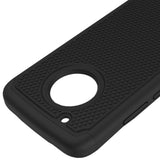 Moto G5 Plus Case, LK [Shock Absorption] Drop Protection Hybrid Armor Defender Protective Case Cover for Motorola Moto G Plus (5th Generation) - Black