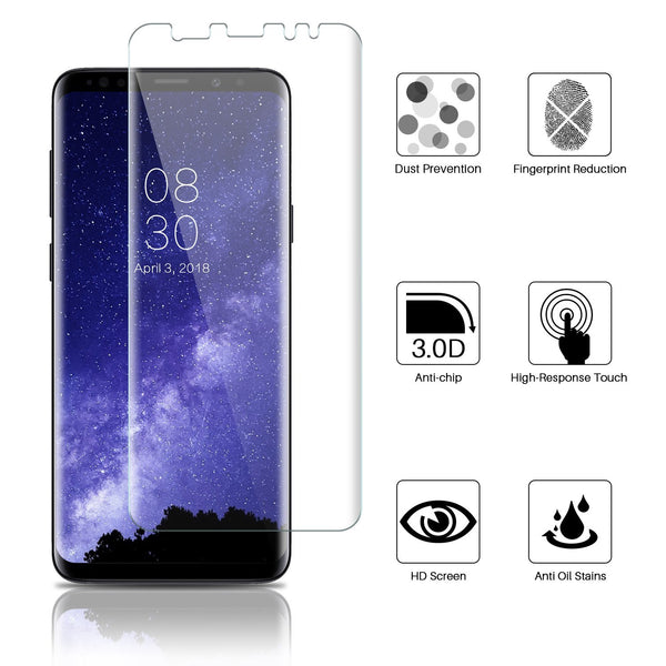 [3 Pack] LK for Samsung Galaxy S9 Screen Protector, Liquid Skin [New Version] [Case-Friendly] [Bubble-Free] HD Clear Flexible Film with Lifetime Replacement Warranty