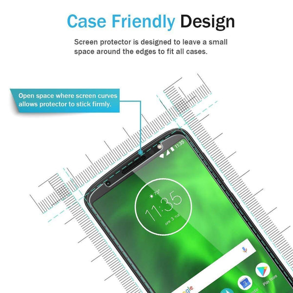 [3 Pack] LK for Motorola Moto G6 Screen Protector, [Japan Tempered Glass] 9H Hardness with Lifetime Replacement Warranty