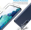 [2+2 Pack] LK Compatible With Samsung Galaxy S21 FE 5G 6.5-inch, 2 Pack Tempered Glass Screen Protector + 2 Pack Camera Lens Protector, Work with Fingerprint Reader, Easy Installation [Not for S20 fe]