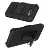 Samsung Galaxy J3 Emerge / J3 2017 / J3 Prime / J3 Mission / J3 Eclipse / J3 Luna Pro / Sol 2 / Amp Prime 2 / Express Prime 2 Case, LK Black Armor Holster Defender Protective Hybrid Case Cover