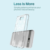 Samsung Galaxy J3 Emerge / J3 2017 / J3 Prime / J3 Mission / J3 Eclipse / J3 Luna Pro / Amp Prime 2 / Express Prime 2 Case, White Henna Floral Clear Air Hybrid with TPU Bumper Protective Cover