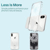 iPhone X Case, [Shock Absorbing] White Henna Mandala Floral Lace Clear Design Printed Air Hybrid with TPU Bumper Protective Case Cover for Apple iPhone X