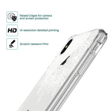 iPhone X Case, [Shock Absorbing] White Henna Mandala Floral Lace Clear Design Printed Air Hybrid with TPU Bumper Protective Case Cover for Apple iPhone X