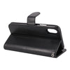 iPhone X Case, [Wrist Strap] Luxury PU Leather Wallet Flip Protective Case Cover with Card Slots and Stand for Apple iPhone X