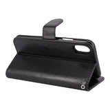 iPhone X Case, [Wrist Strap] Luxury PU Leather Wallet Flip Protective Case Cover with Card Slots and Stand for Apple iPhone X