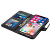 iPhone X Case, [Wrist Strap] Luxury PU Leather Wallet Flip Protective Case Cover with Card Slots and Stand for Apple iPhone X