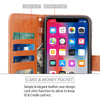 iPhone X Case, [Wrist Strap] Luxury PU Leather Wallet Flip Protective Case Cover with Card Slots and Stand for Apple iPhone X