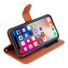 iPhone X Case, [Wrist Strap] Luxury PU Leather Wallet Flip Protective Case Cover with Card Slots and Stand for Apple iPhone X