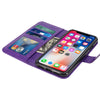 iPhone X Case, [Wrist Strap] Luxury PU Leather Wallet Flip Protective Case Cover with Card Slots and Stand for Apple iPhone X