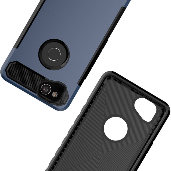 Google Pixel 2 XL Case, LK [Carbon Fiber] Shock Absorption Hybrid Armor Defender Protective Case Cover for Google Pixel 2 XL