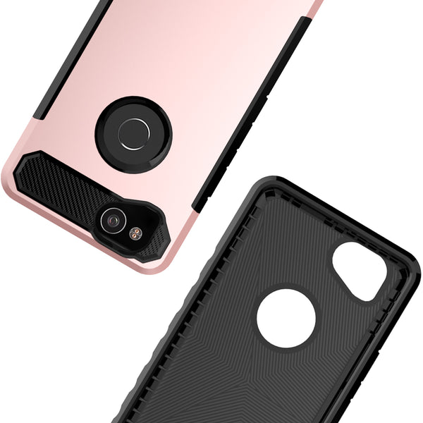 Google Pixel 2 XL Case, LK [Carbon Fiber] Shock Absorption Hybrid Armor Defender Protective Case Cover for Google Pixel 2 XL