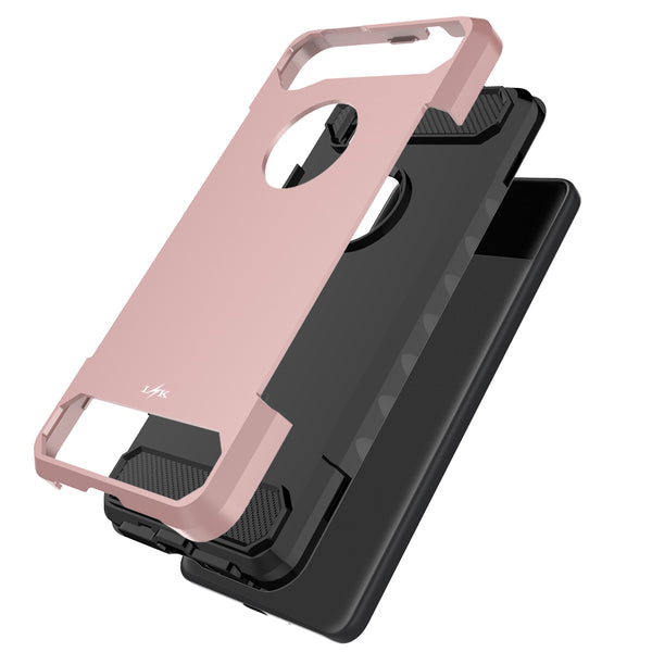 Google Pixel 2 XL Case, LK [Carbon Fiber] Shock Absorption Hybrid Armor Defender Protective Case Cover for Google Pixel 2 XL
