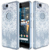 Google Pixel 2 Case, LK [Shock Absorbing] White Henna Mandala Floral Lace Clear Design Printed Air Hybrid with TPU Bumper Protective Case Cover for Google Pixel 2