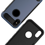 iPhone X Case, [Carbon Fiber] Shock Absorption Hybrid Armor Defender Protective Case Cover for Apple iPhone X