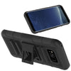 Galaxy S8 Case, LK [Heavy Duty] Black Armor Holster Defender Full Body Protective Hybrid Case Cover with Belt Clip