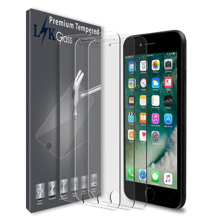 [3Pack] LK Screen Protector Compatible with iPhone 13 and iPhone 13 Pro 6.1-Inch, HD Tempered Glass Film